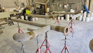 manufacturing of a FRP piping assembly